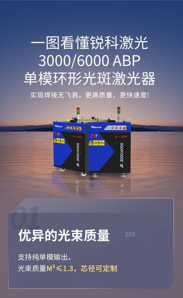 打破國(guó)外壟斷，無(wú)飛濺焊接利器ABP3000/6000單模環(huán)形光斑激光器，一圖看懂